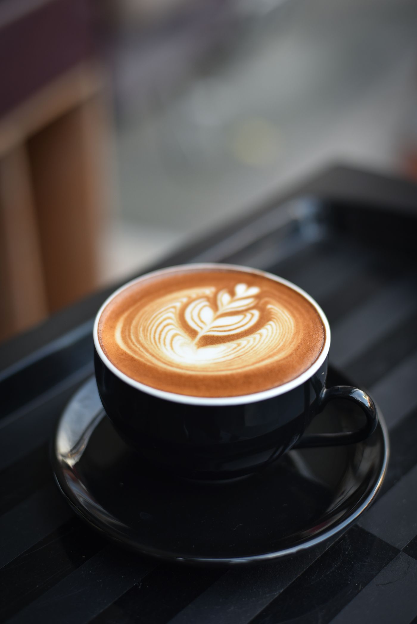 Single-origin espresso being poured at the bar
